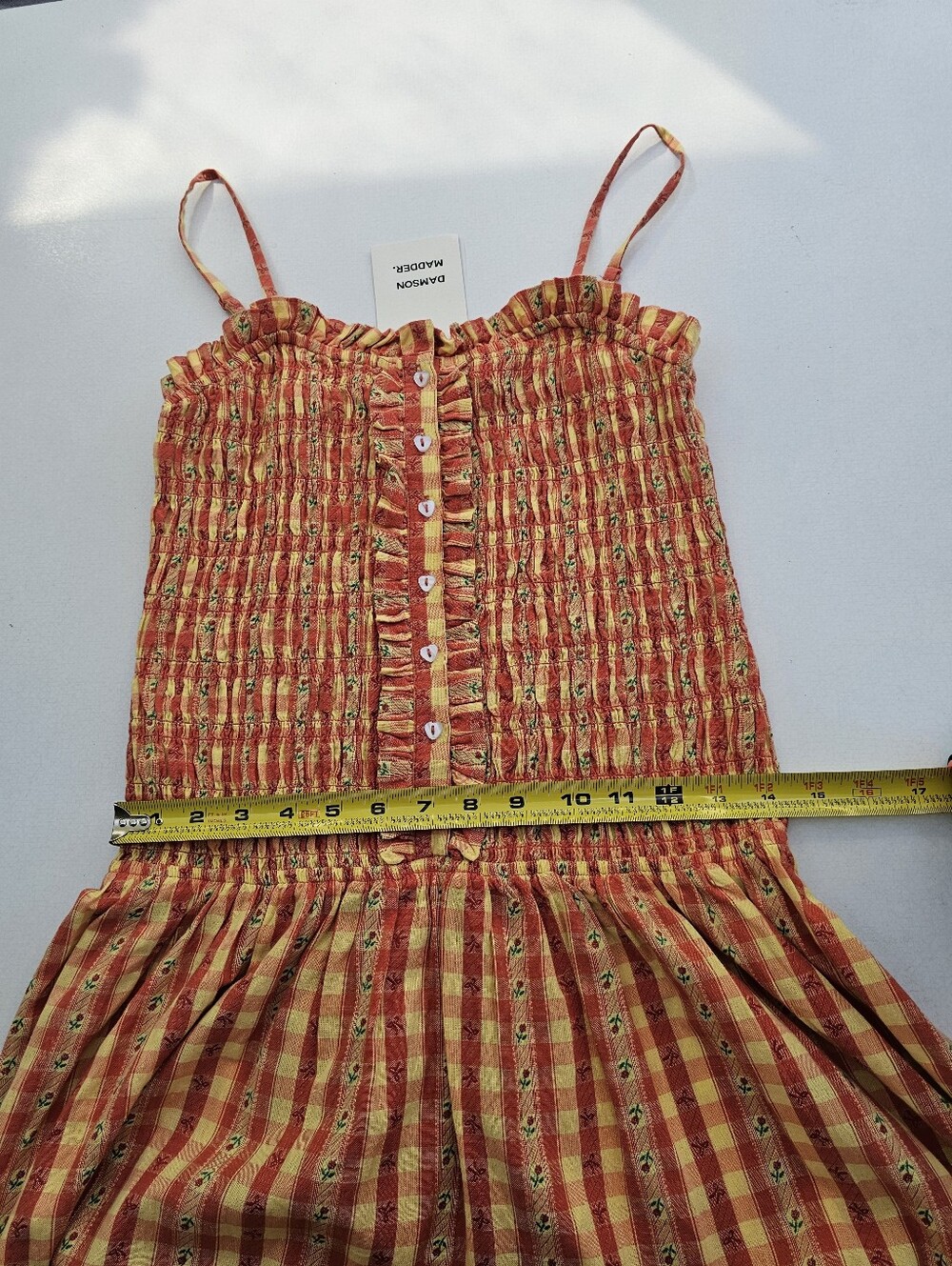 Damson Madder Grace Smocked Cotton Midi Sundress - Picture 9 of 9